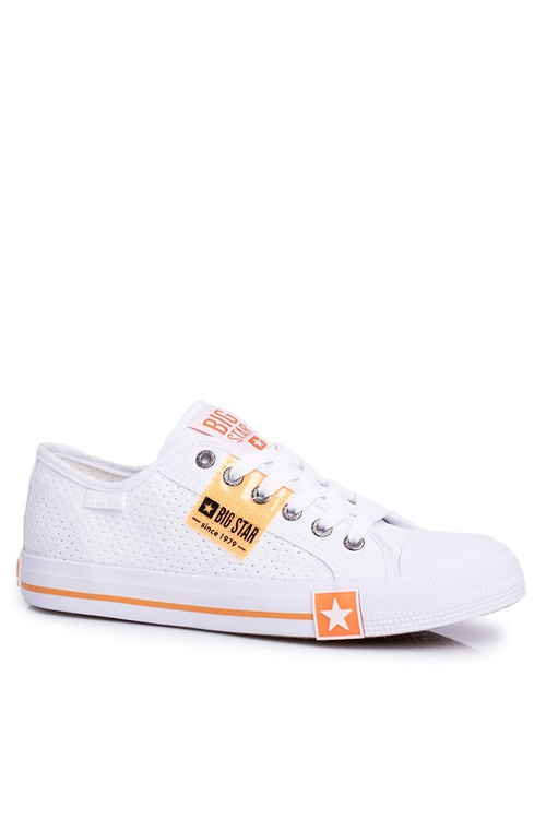 Dámske tenisky s veľkou hviezdou FF274035 biele