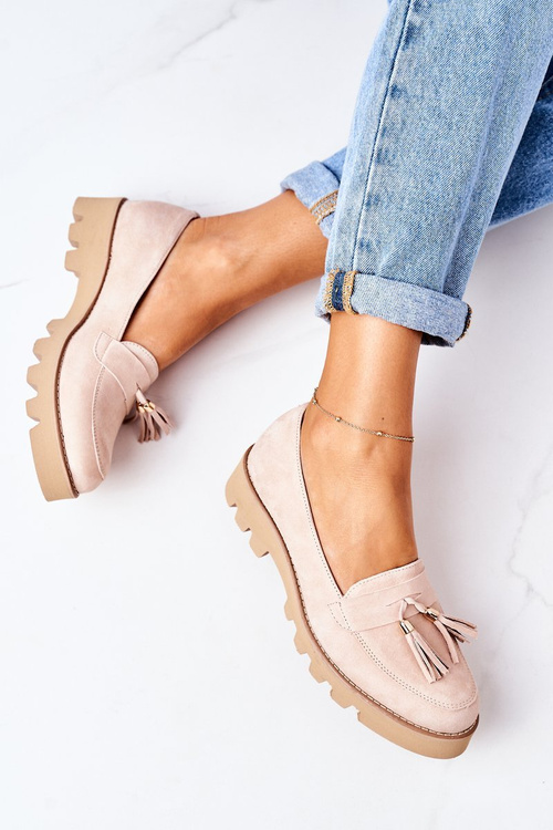 Semišové Mokasiny Lewski Shoes 3053 Cappuccino