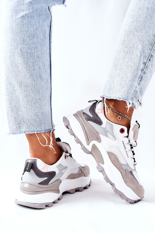 Dámská Sportovní Obuv Cross Jeans Bilé Sede II2R4020C