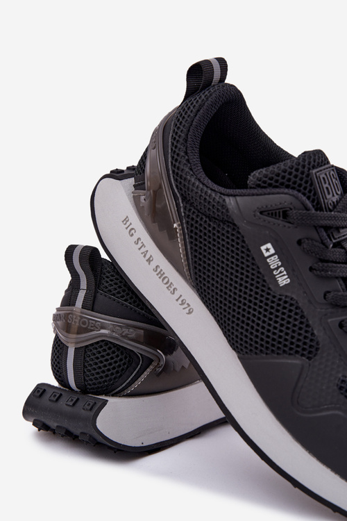 Pánske Tenisky Na Platforme Big Star RR174361 Hi-Poly System Čierne