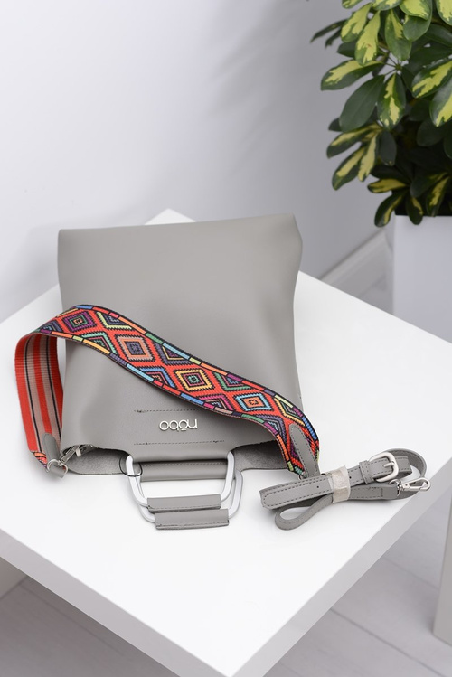 Dámska veľká šedá taška Nobo taška s mini kabelkou