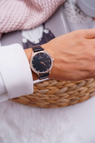 Dámské Hodinky Giorgio & Dario Se Zirkony Černé Prime