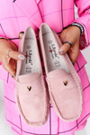 Dámsky semišový Moccasins S. Barski Pink