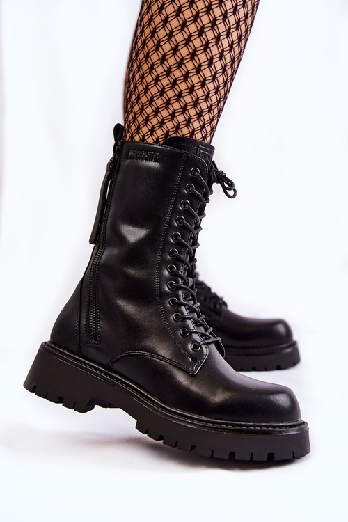 Veľká hviezda KK274494 Kožené topánky čierne