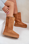 Vysoké Snehové Topánky Na Platforme Big Star OO274893 Camel
