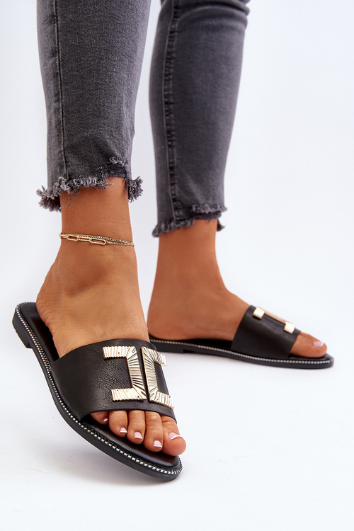 Dámské sandály s ozdobou Černé Ollavia