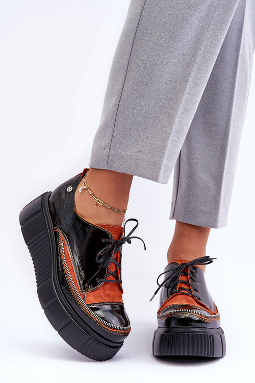 Dámske kožené topánky Maciejka 50740-18 Čierna