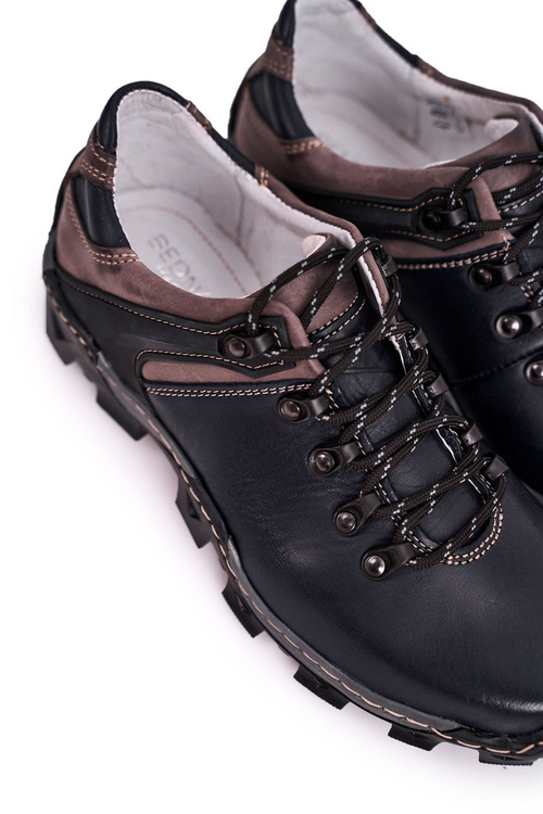 Pánské Trekové Boty Kožené BEDNAREK Tmavě