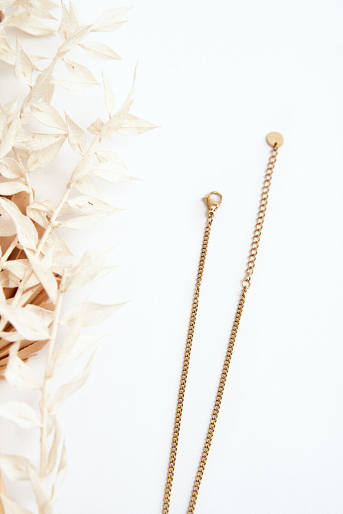 Dámské brnění řetízek S černými Květy zlato