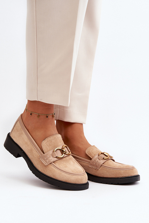 Klasické dámske mokasíny béžové Fiviana