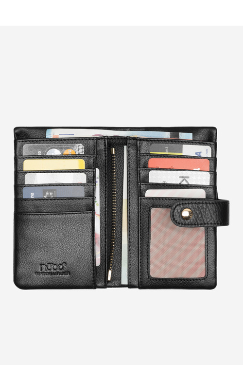 Dámska Kožená Peňaženka Nobo NPUR-LR0010-C020 Čierna