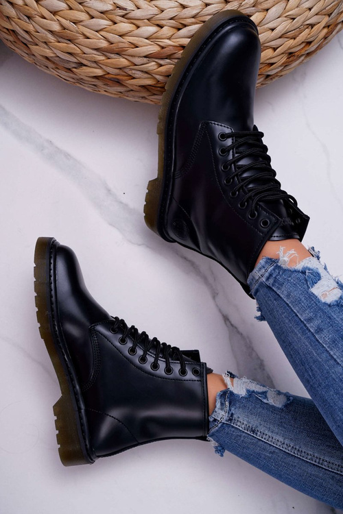 Dámske topánky Big Star Leather Black EE274001