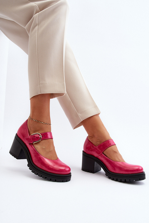 Zazoo 20166 Lakované Kožené Členky Fuksia