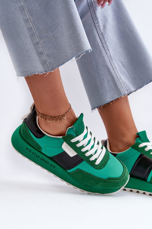 Dámské tenisky na platformě Big Star NN274501 Memory Foam System Zelené