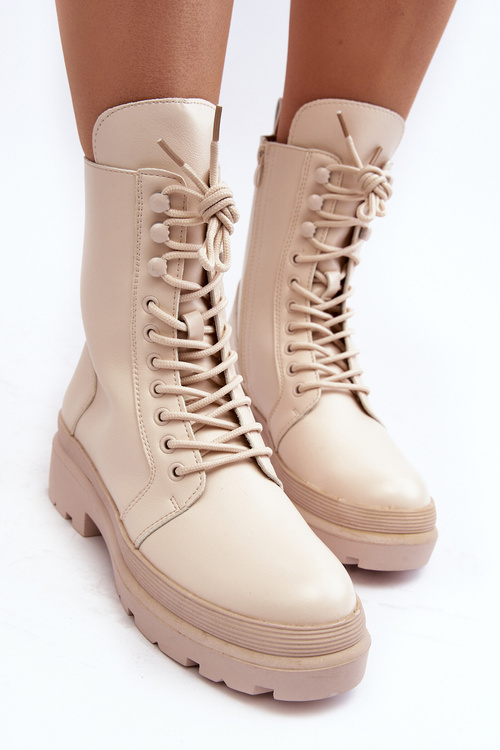 Dámské pracovní boty z ekokože světle béžové Irande