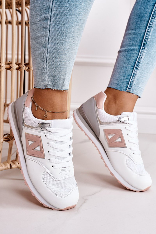 Dámská Sportovní Obuv Sneakersy Bile-Růžové Last Minute