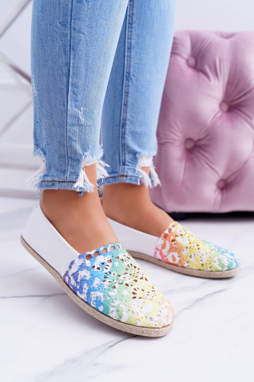 Sklz skĺzol espadrilles skĺznuť na čipku Sarah