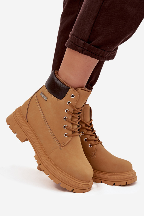 Izolované dámské trekové boty na zip Camel Selinda