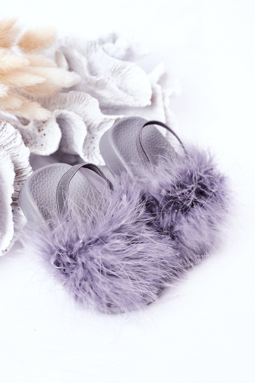 Dětské Gumové Nazouváky S Kožešinou Šedé Skylar