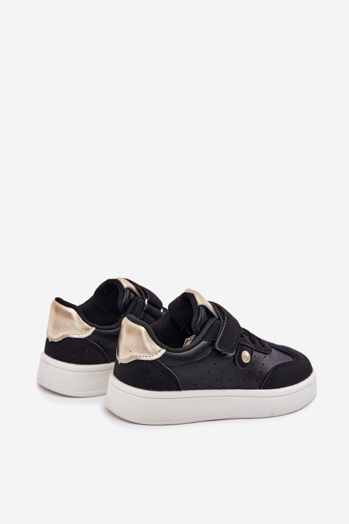 Sportovní Obuv Tenisky Dívčí Na Suchý Zip Černé Zarina