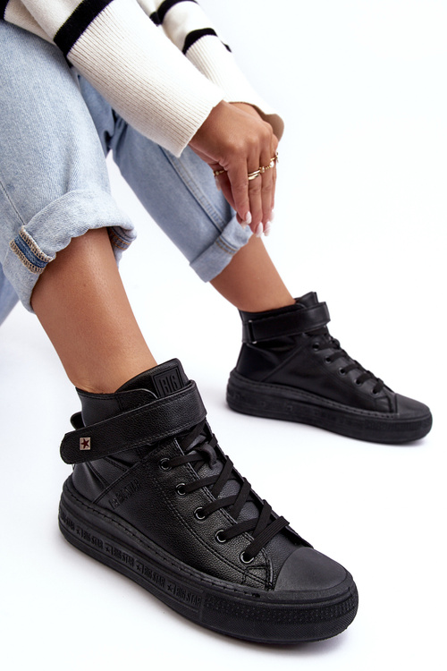 Izolované tenisky žien na platforme Big Star Black MM274008