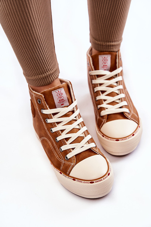 Dámské vysoké Zateplené tenisky Cross Jeans KK2R4043C Camel