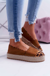 Dámske espadrilles camel Platform Ringer