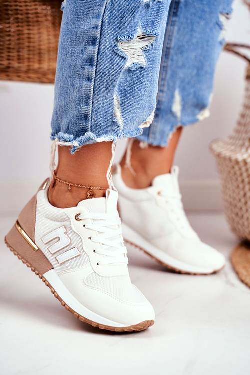 Dámská Sportovní Obuv Sneakers Bílé-Béžové Maddie