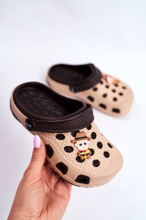 Detské žabky hnedý kovboj