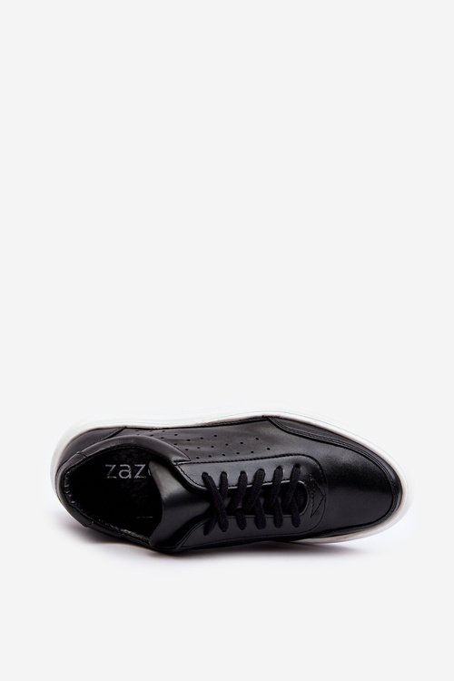 Pánské kožené sportovní boty Zazoo 1544 černé