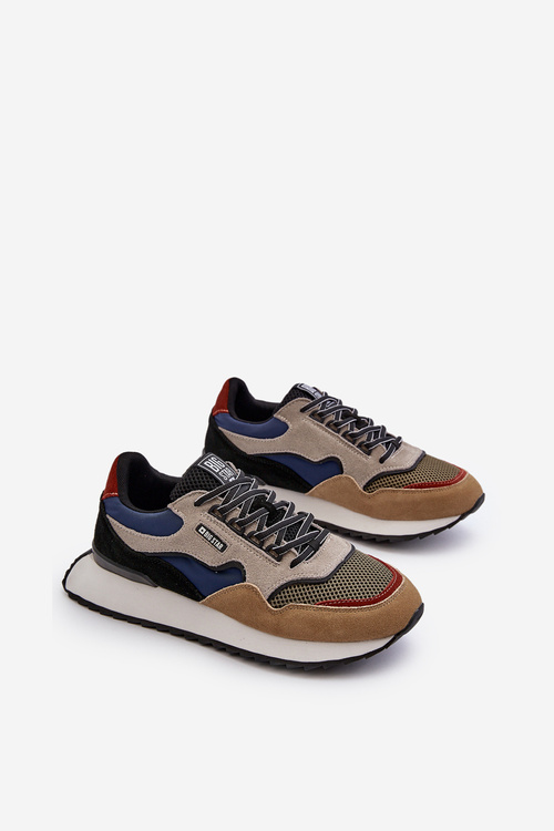 Pánske tenisky Big Star NN174320 s pamäťovou penou Beige-modré