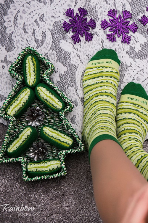 Ponožky Rainbow Socks Zelenina Ve Sklenici Okurky 2 Páry