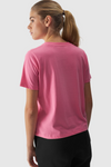 Hladké dámské tričko Regular 4F Růžové 4FWAW24TTSHF1650-54S