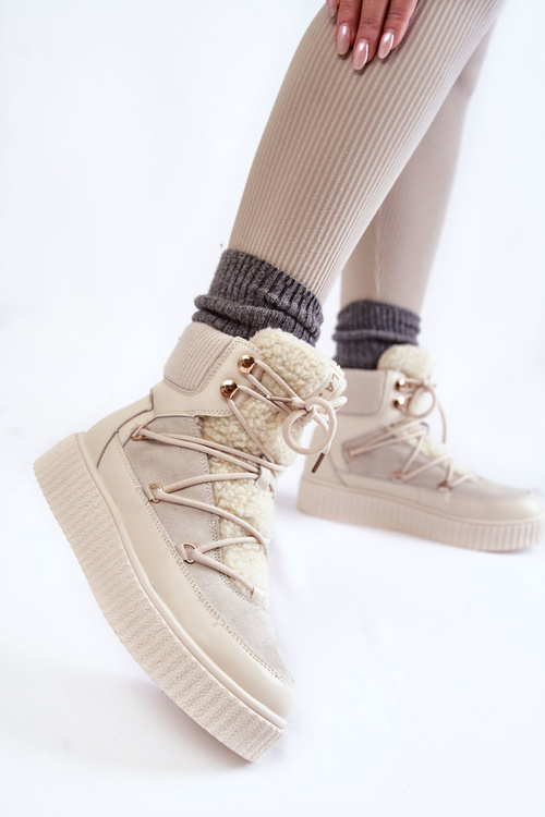 Dámske snehové topánky LA.FI 280072W-QN Svetelná béža