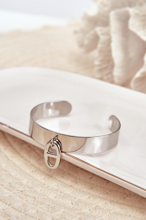 Dámský náramek s ozdobou nerezová ocel stříbrná