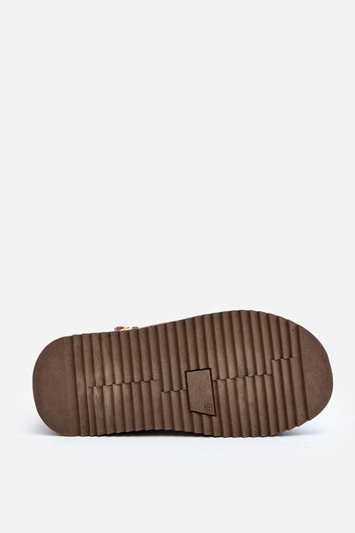 Topánky na platforme so vzorom tmavozelené Udra