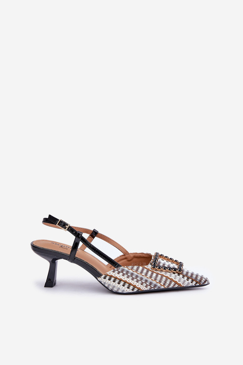 Lodičky S Ozdobou A Odkrytou Patou Černé Teminora