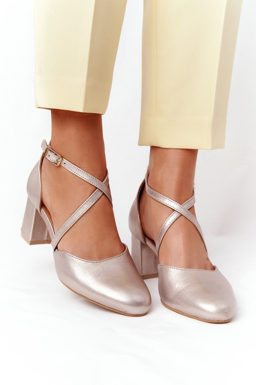 Dámske čerpadlá Maciejka Leather Złote 04070-25