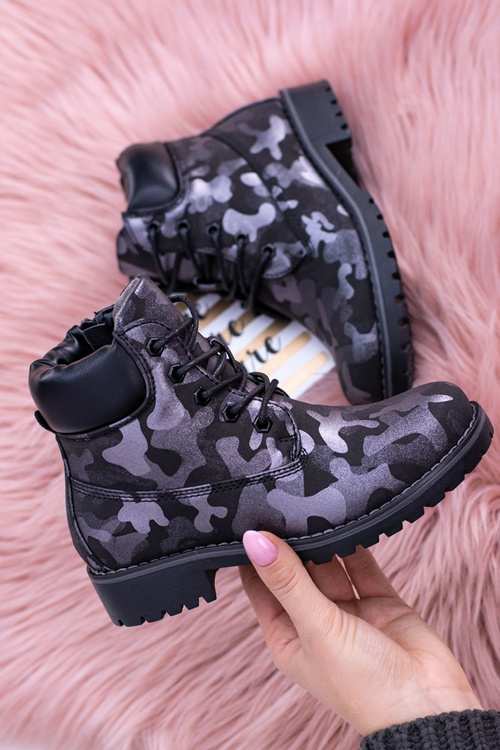 Dětská teplé kotníkové boty černé MoroStyle