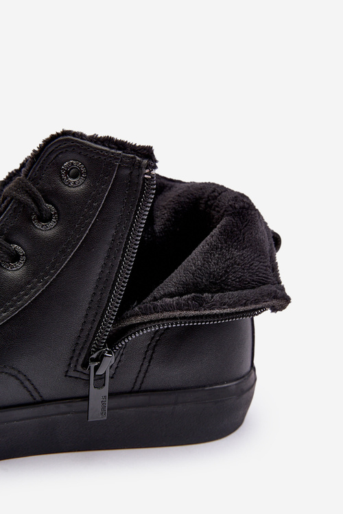 Dámské zateplené tenisky na zip černé Big Star MM274020