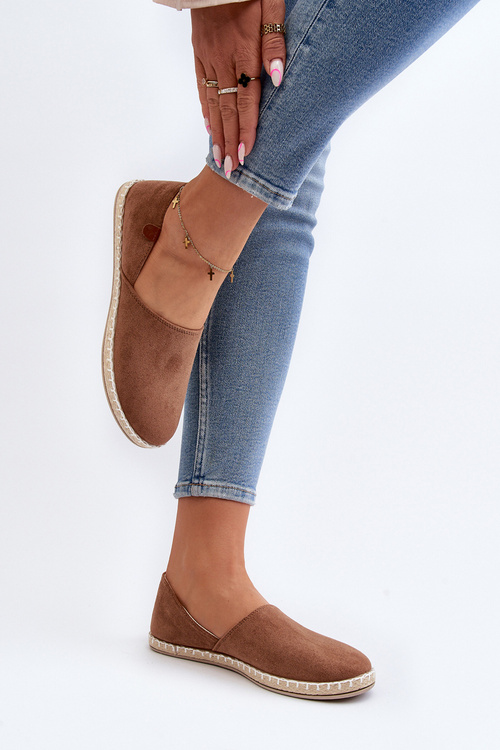 Dámské semišové espadrilky hnědé Vulcano