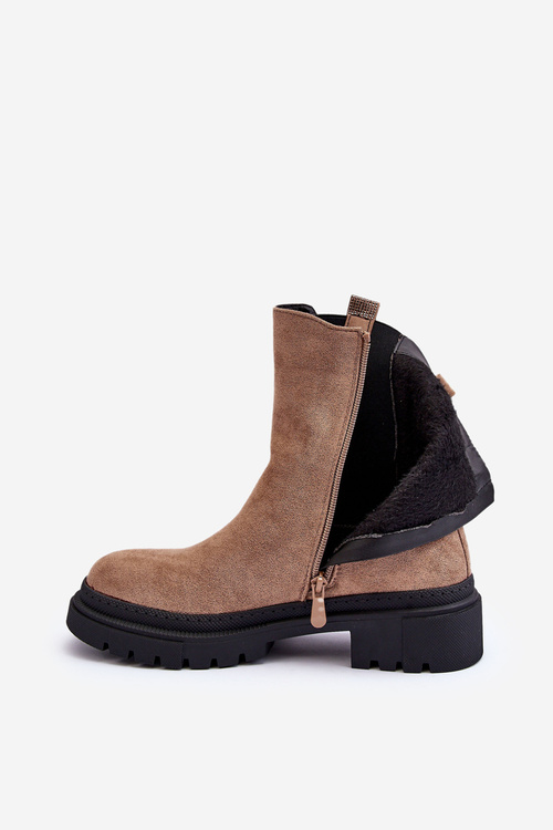 Chelsea Boots Dámska semišová béžová Alexetta