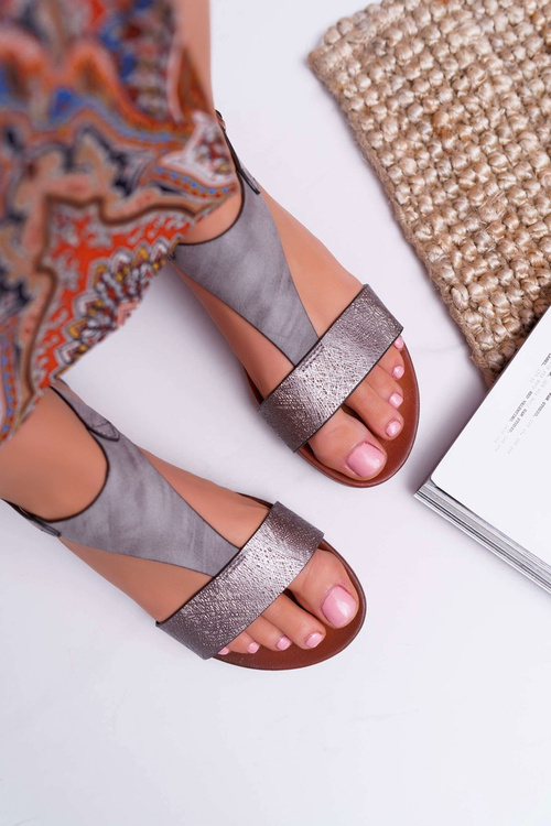 Dámske ploché sandále Sergio Leone SK020 Gray Magra