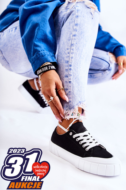 Dámské Tenisky na platformě Černá Comes