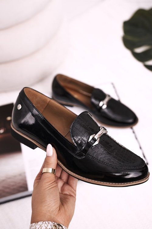 Dámska Maciejka lakovaná Maciejka Loafers Black 409A-01/00-1