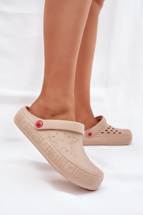 Dámské Lehké Pantofle Big Star II275008 Béžové