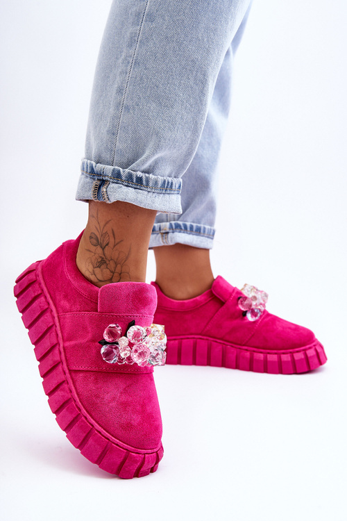 Modrá sportovní boty s ozdobou Fuchsie Desire