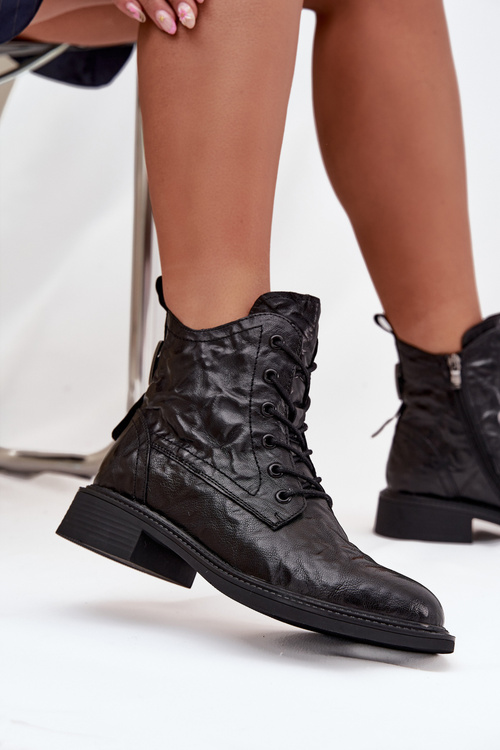 Dámské kozačky z přírodní kůže zateplené Artiker 57C1006 černé