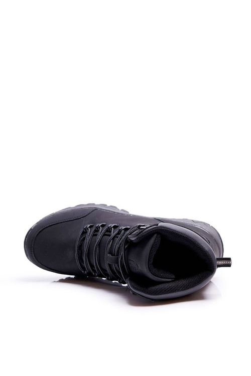 Pánske turistické topánky izolované čierny derex