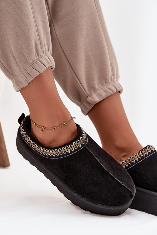 Dámské sněhule s ozdobným vyšíváním Černé Jenira